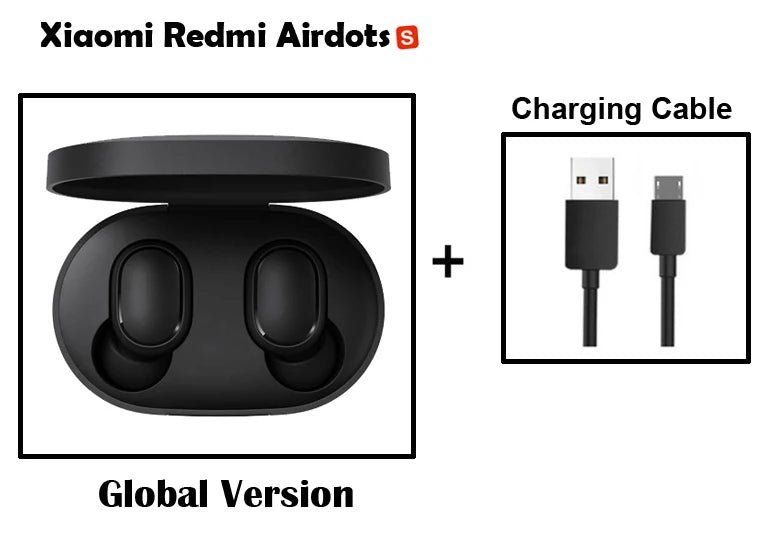 Xiaomi Redmi AirDots S Global Mic Handsfree Earbuds AI Control TWS Bluetooth Wireless Earphone BT5.0