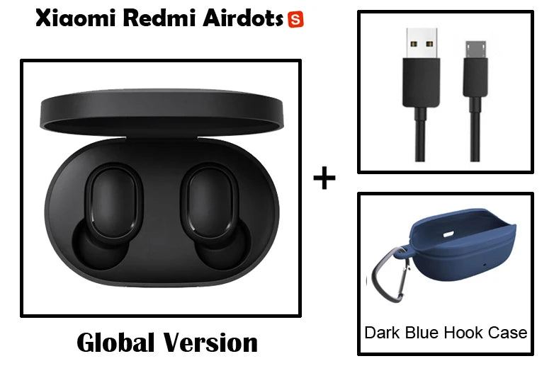 Xiaomi Redmi AirDots S Global Mic Handsfree Earbuds AI Control TWS Bluetooth Wireless Earphone BT5.0
