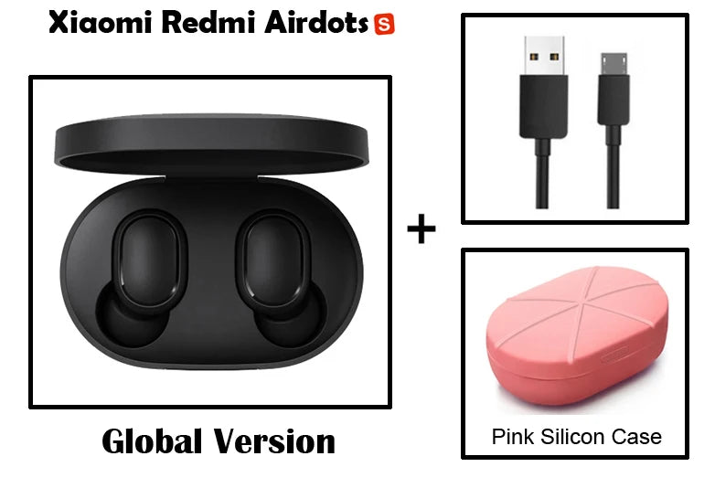Xiaomi Redmi AirDots S Global Mic Handsfree Earbuds AI Control TWS Bluetooth Wireless Earphone BT5.0