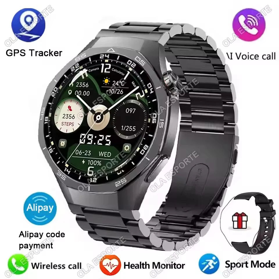 New Watch 5 Smart Watch 5 Pro Men HD AMOLED Screen GPS Heart rate Bluetooth Call IP68 Waterproof Man Smartwatch Holiday Gifts