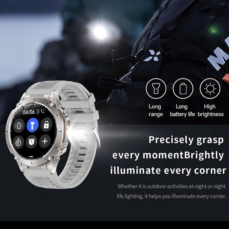 2025 NEW Dual-band GPS Outdoor Swim Sport Smart Watch Men Compass 730mAh Large Battery 10ATM Professional Waterproof Smart Watch
