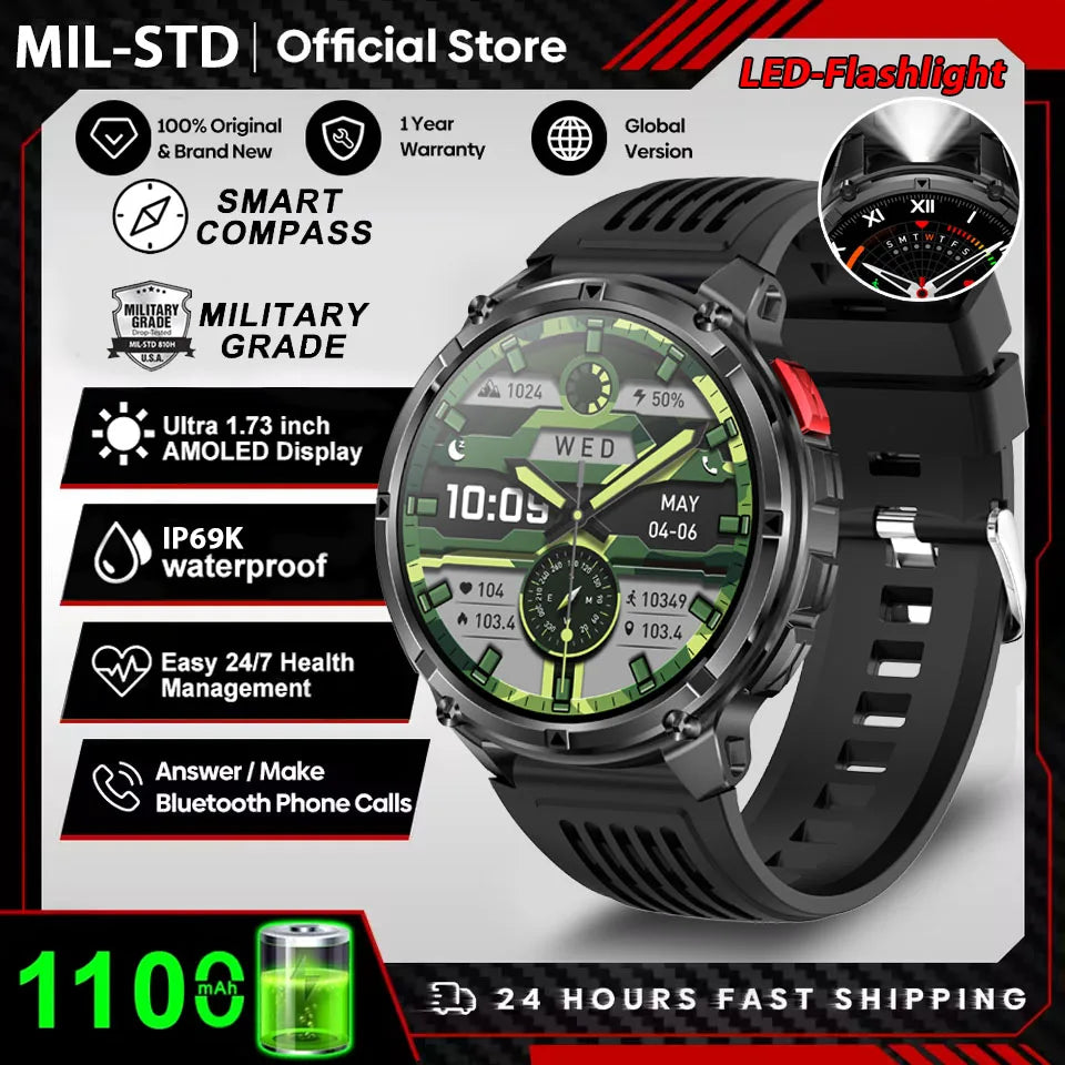 New T-Rex3 Ultra 1100mAh Battery Smart Watch GPS Track Compass IP69K Waterproof Sports tracker Outdoors Military Smartwatches