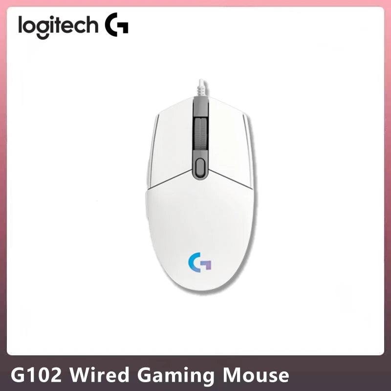 Logitech G102 Wired Mouse Mechanical Button Gamer Mice 200-8000DPI Computer Mouse RGB Rechargeable Mouse For PUBG Laptop PC