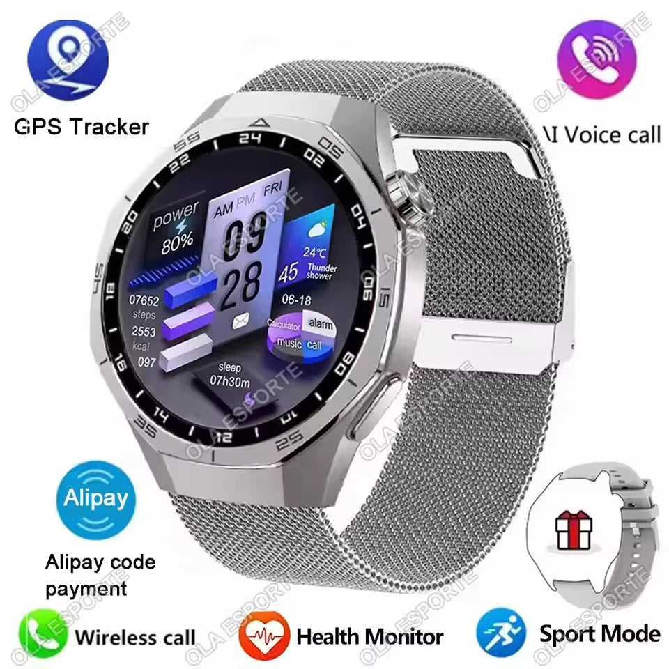 New Watch 5 Smart Watch 5 Pro Men HD AMOLED Screen GPS Heart rate Bluetooth Call IP68 Waterproof Man Smartwatch Holiday Gifts