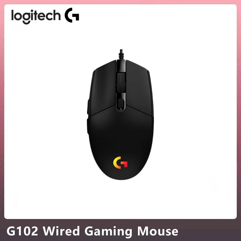 Logitech G102 Wired Mouse Mechanical Button Gamer Mice 200-8000DPI Computer Mouse RGB Rechargeable Mouse For PUBG Laptop PC