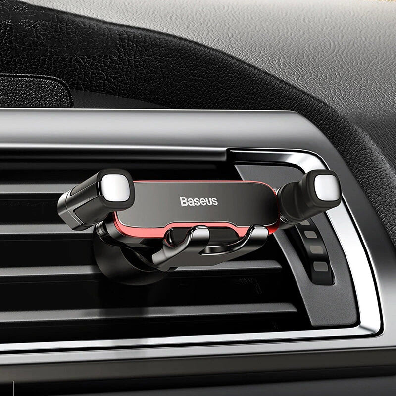 Baseus Car Phone Holder Auto Clamping Gravity Metal Air Vent Phone Mount Never Blocking Air Vent Clip Cell Phone Holder Car