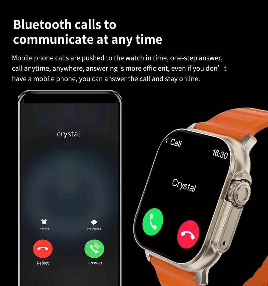 Original T900 Ultra 2 Smart Watch 49mm Men Women Bluetooth Call BT Music Game Wireless Charging NFC Smartwatch For Android IOS