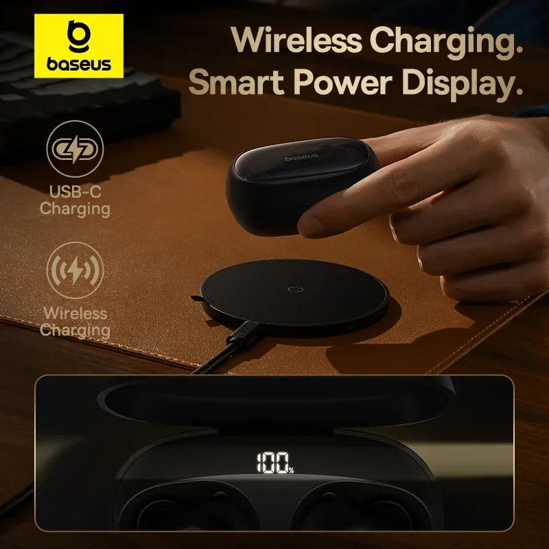 Baseus Bowie MA10 Pro ANC Wireless Earphones 48dB Hybrid ANC Bluetooth 5.3 Earbuds IPX6 Waterproof 4-Mics ENC Sports Headphones