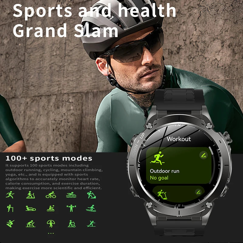 2025 NEW Dual-band GPS Outdoor Swim Sport Smart Watch Men Compass 730mAh Large Battery 10ATM Professional Waterproof Smart Watch