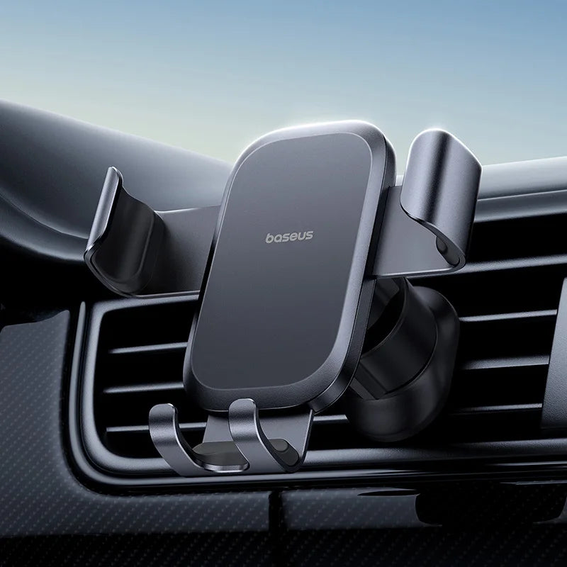Baseus Metal Car Phone Holder Gravity Phone Stand Air Vent Car Holder Stand for iPhone Xiaomi Samsung Huawei Realme Moile Phone
