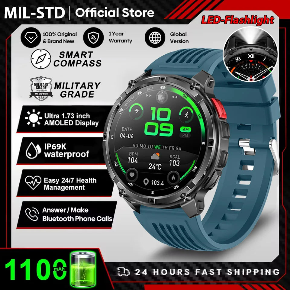 New T-Rex3 Ultra 1100mAh Battery Smart Watch GPS Track Compass IP69K Waterproof Sports tracker Outdoors Military Smartwatches