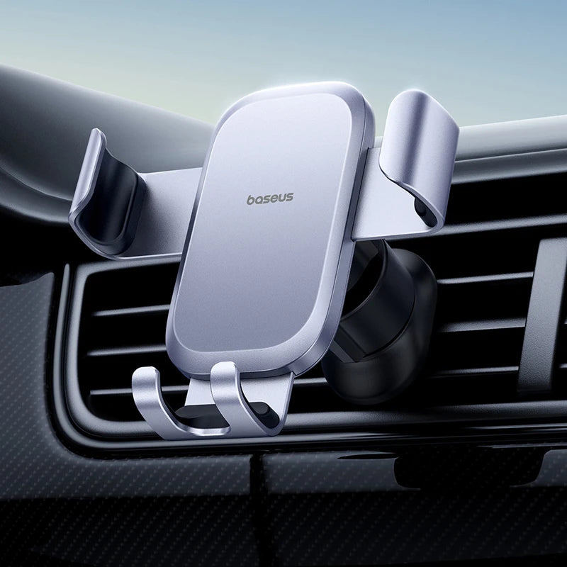 Baseus Metal Car Phone Holder Gravity Phone Stand Air Vent Car Holder Stand for iPhone Xiaomi Samsung Huawei Realme Moile Phone