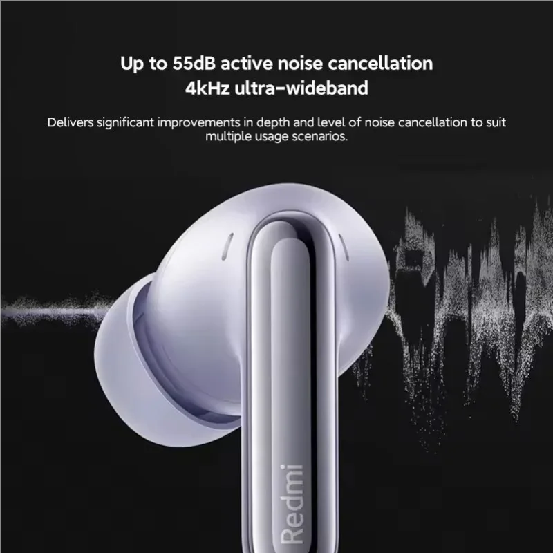 Xiaomi Redmi Buds 6 Pro TWS Earphone Bluetooth 5.3 Mi True Wireless Headset 55dB Active Noise Cancelling For Xiaomi Smartphone