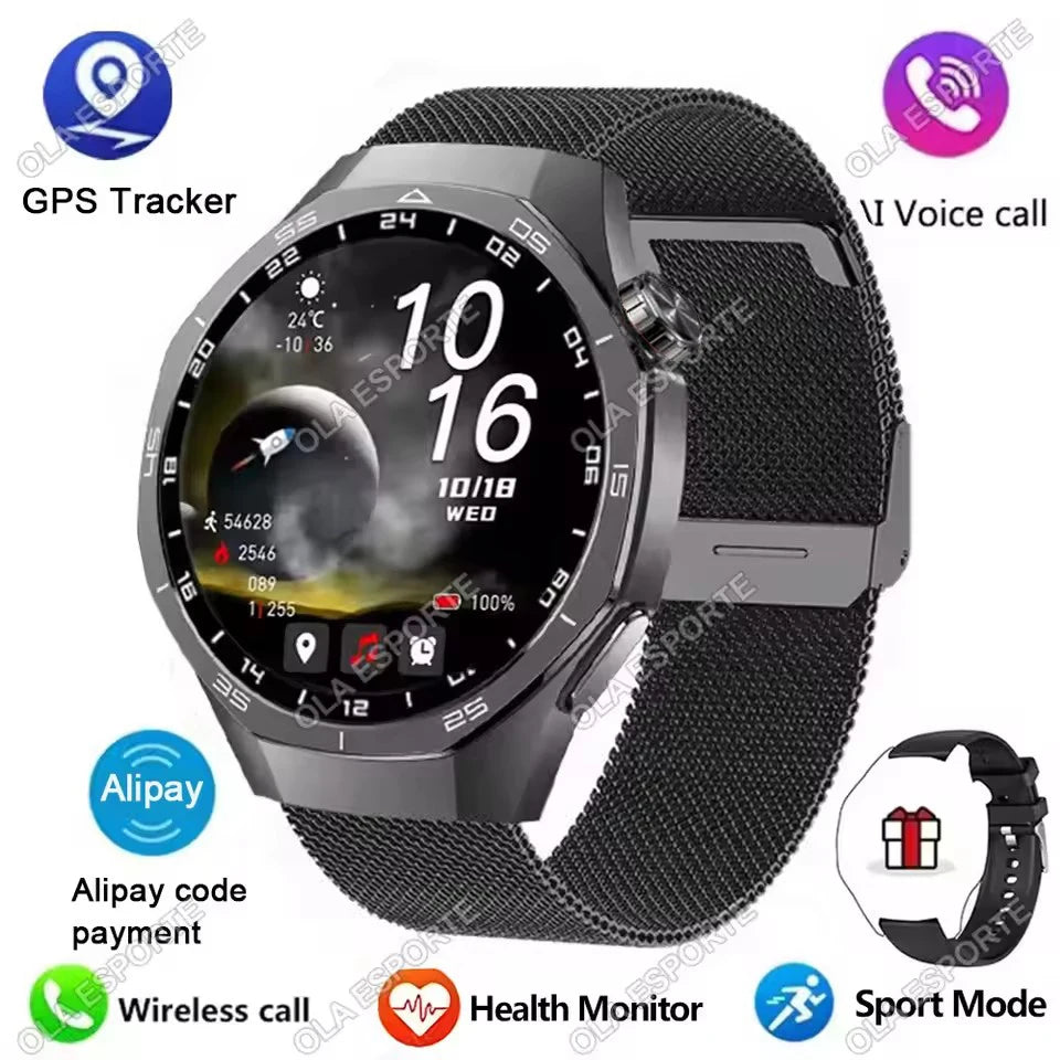 New Watch 5 Smart Watch 5 Pro Men HD AMOLED Screen GPS Heart rate Bluetooth Call IP68 Waterproof Man Smartwatch Holiday Gifts