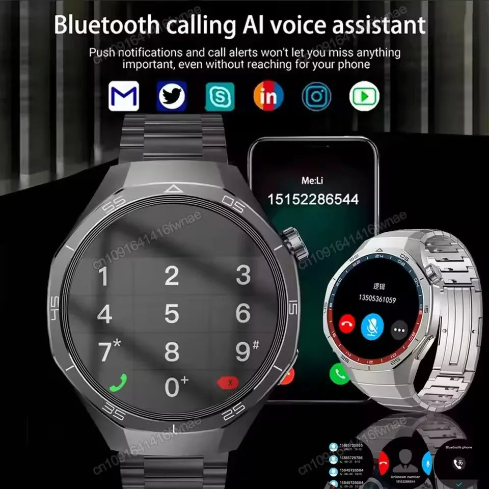 New Watch 5 Smart Watch 5 Pro Men HD AMOLED Screen GPS Heart rate Bluetooth Call IP68 Waterproof Man Smartwatch Holiday Gifts