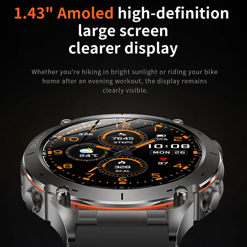 2025 NEW Dual-band GPS Outdoor Swim Sport Smart Watch Men Compass 730mAh Large Battery 10ATM Professional Waterproof Smart Watch