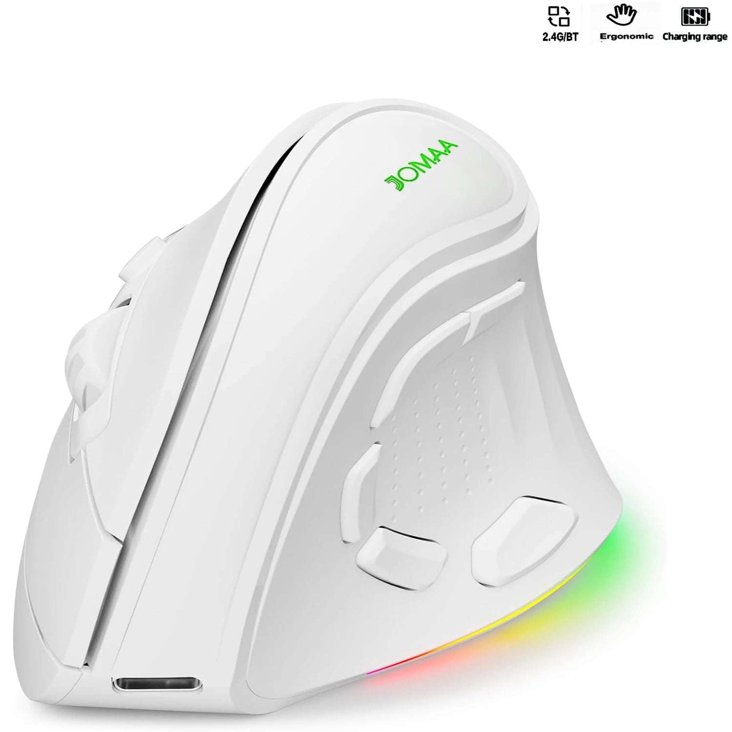 JOMAA-Wireless AI Mouse, 2.4G, Bluetooth, Voice Recording, Artificial Intelligence, 1600DPI, USB, Speech Recognition, Search