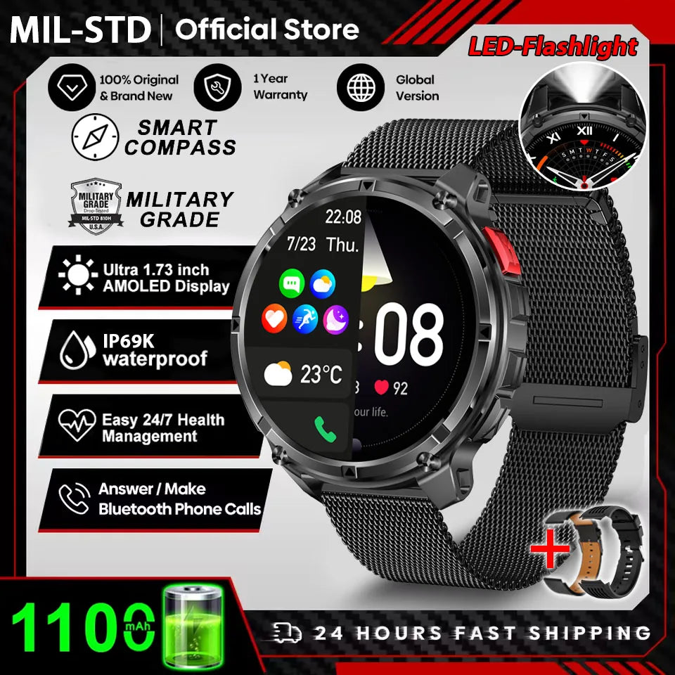 New T-Rex3 Ultra 1100mAh Battery Smart Watch GPS Track Compass IP69K Waterproof Sports tracker Outdoors Military Smartwatches