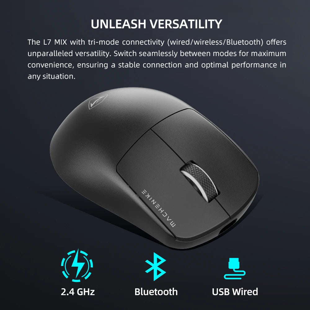 Machenike L7 Mix Wireless Gaming Mouse PAW3395 26000DPI 650IPS 55g Ultra-lightweight Mouse For Laptop PC Mouse Gamer