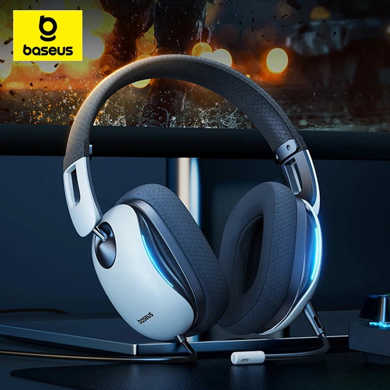 Baseus GoPlay 1 Max Gaming Wired Headphones 7.1 Virtual Surround Earphone 3.5mm & USB-A Plug Detachabie Microphone Gamer Headset