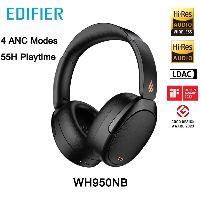 Edifier WH950NB Active Noise Cancelling Wireless Headphones Hi-Res Wireless 55hrs Playback 4 Microphones Bluetooth 5.3 Headset
